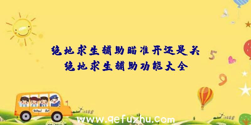 「绝地求生辅助瞄准开还是关」|绝地求生辅助功能大全